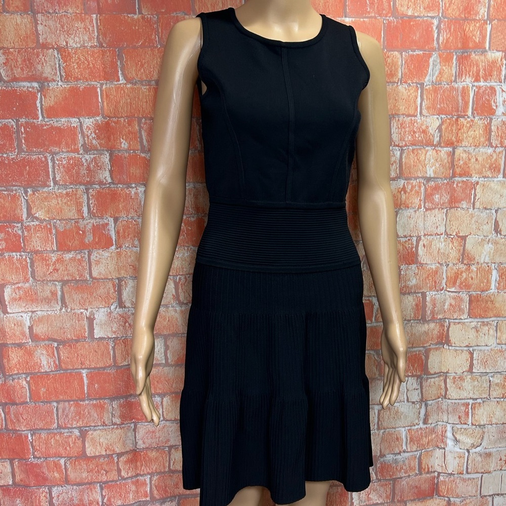 Caché Black Sleeveless Knit‎ Sweater Dress